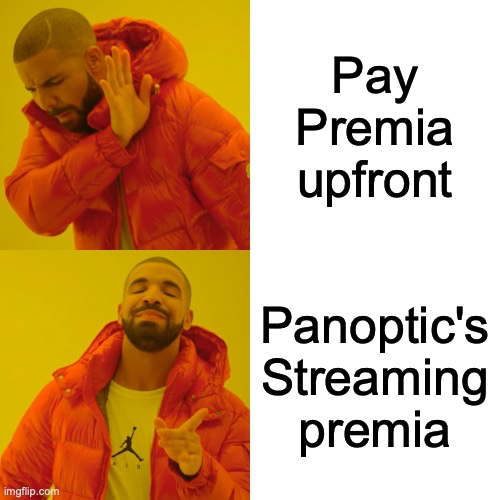 Upfront premiums compared with streamia